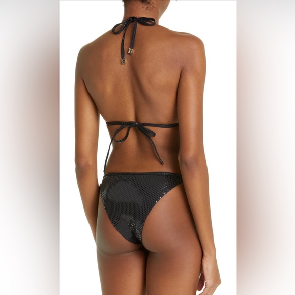 BALMAIN Paillettes Print Triangle Bikini Set, sz 36, $798 - Picture 3 of 16